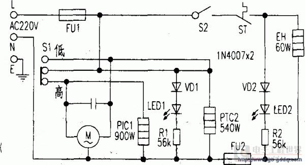 电暖风机拆解视频教程,500瓦以下的暖风机拆解
