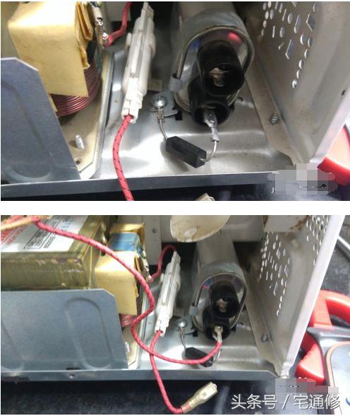 微波炉二极管击穿维修,微波炉磁控管插脚击穿怎么回事