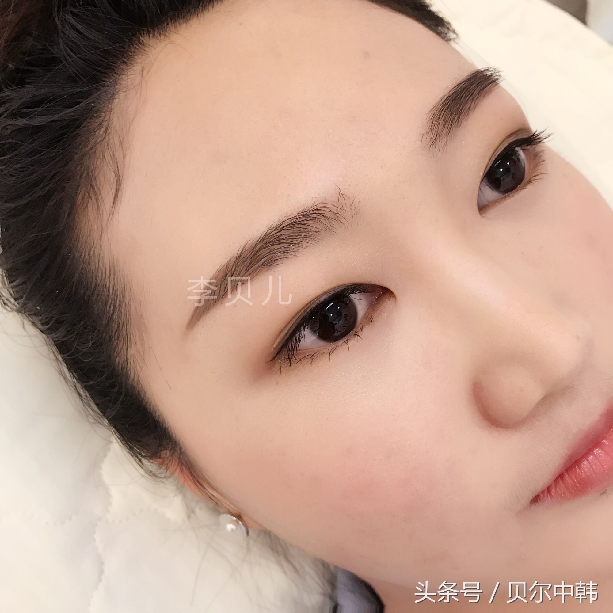 李贝儿自然眉丨做韩式半永久眉毛后几天结痂掉痂？