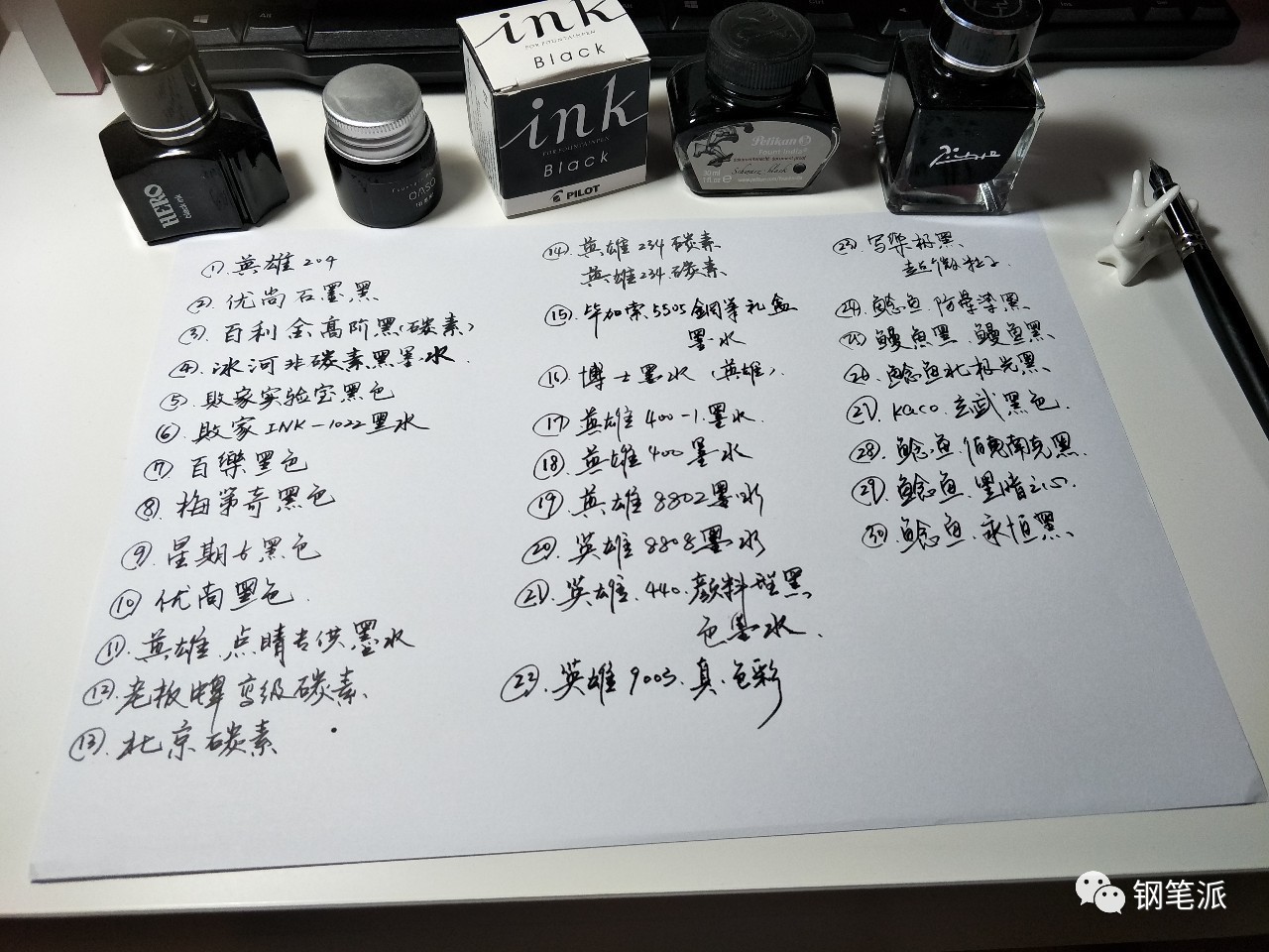 国产蓝黑色墨水测评,变态墨水