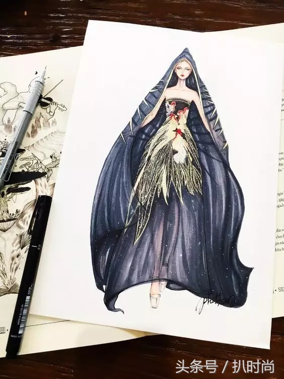 礼服好高级感,怎么画礼服设计手稿图