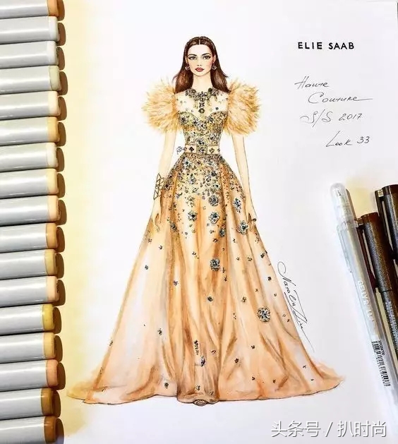 礼服好高级感,怎么画礼服设计手稿图