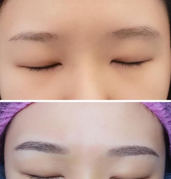 绣眉的后期效果图,绣眉后期成什么样