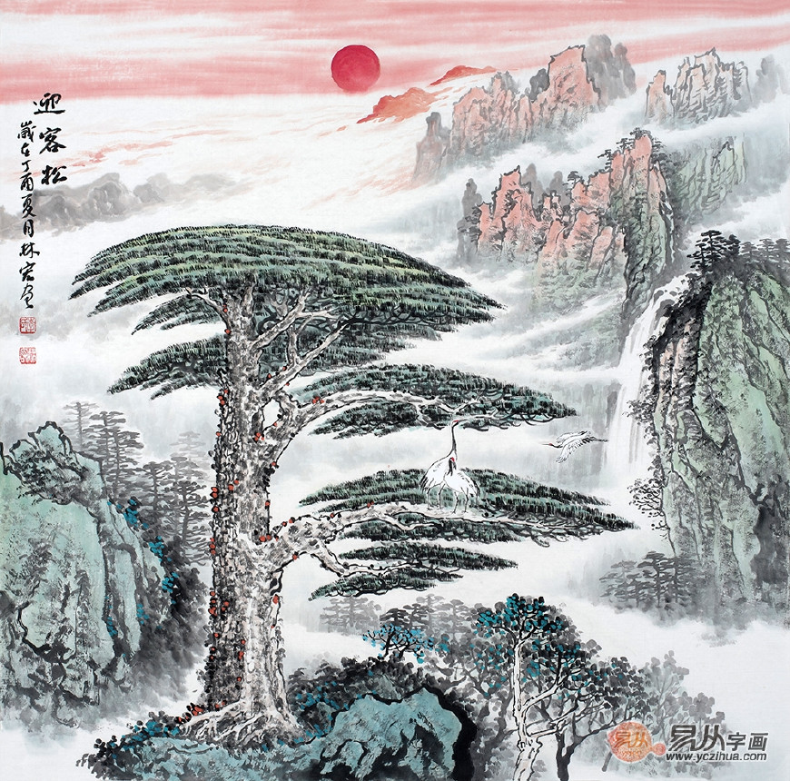 著名山水画100幅临摹技法,怎样画树山水画教程