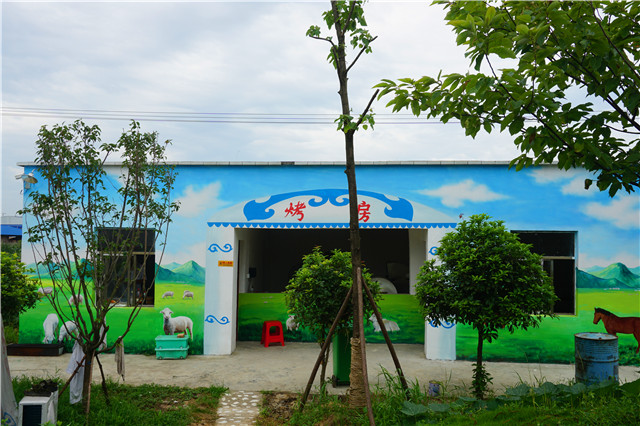 成都柴火鸡烤全羊江湖菜,岳塘区湘江小院烤全羊