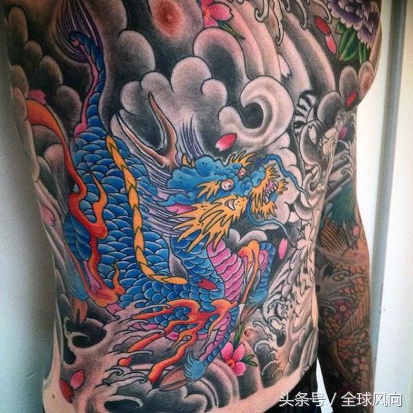 麒麟上云纹身图片大全,麒麟的纹身图案大全