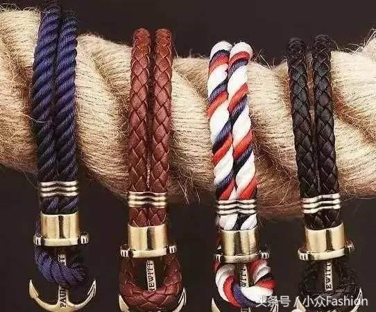 黄金手链男士欧美风格,复古时尚男士手链