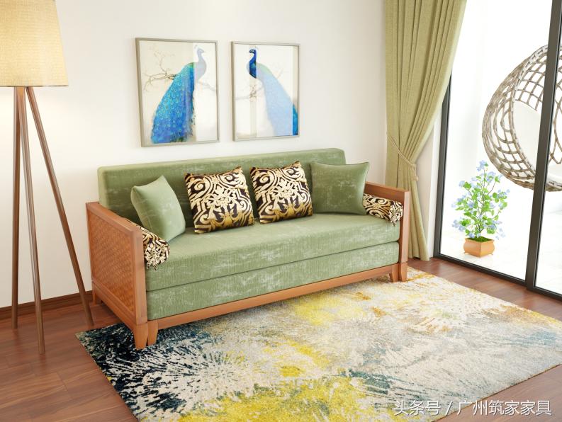 可折叠两用沙发床现代简约实木床,沙发床两用折叠实木床第一名