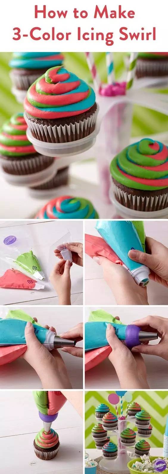 5分钟教你7种纸杯蛋糕裱花小技巧,杯子蛋糕裱花方法技巧