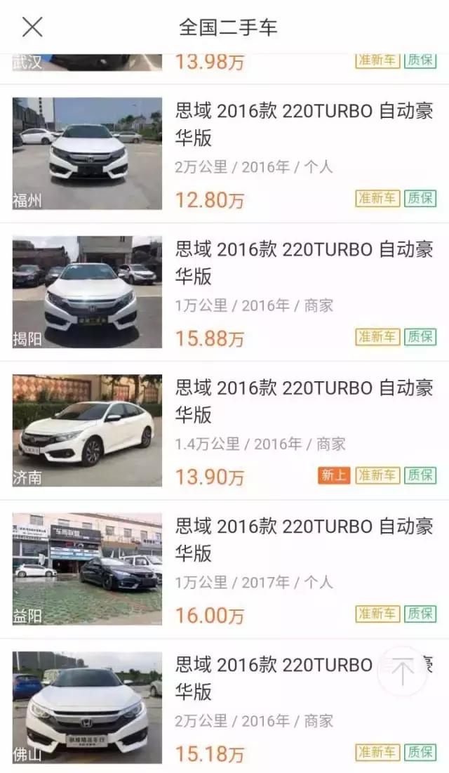 2016思域1.0t二手值得买吗,二手的思域值得购买吗