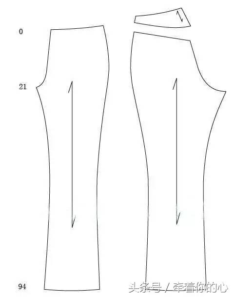 服装裁剪教学哈伦裤,女牛仔裤裁剪教程和尺寸