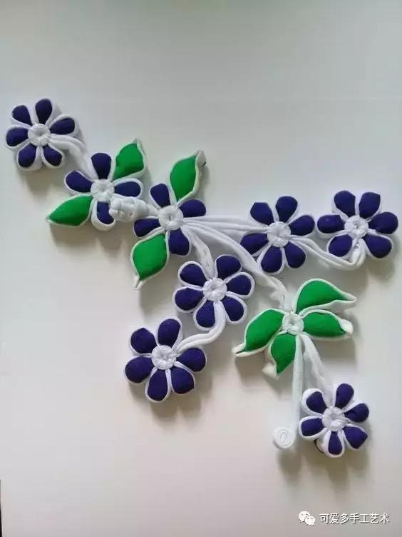 手工盘扣最简单版,用布做盘扣慢动作教程