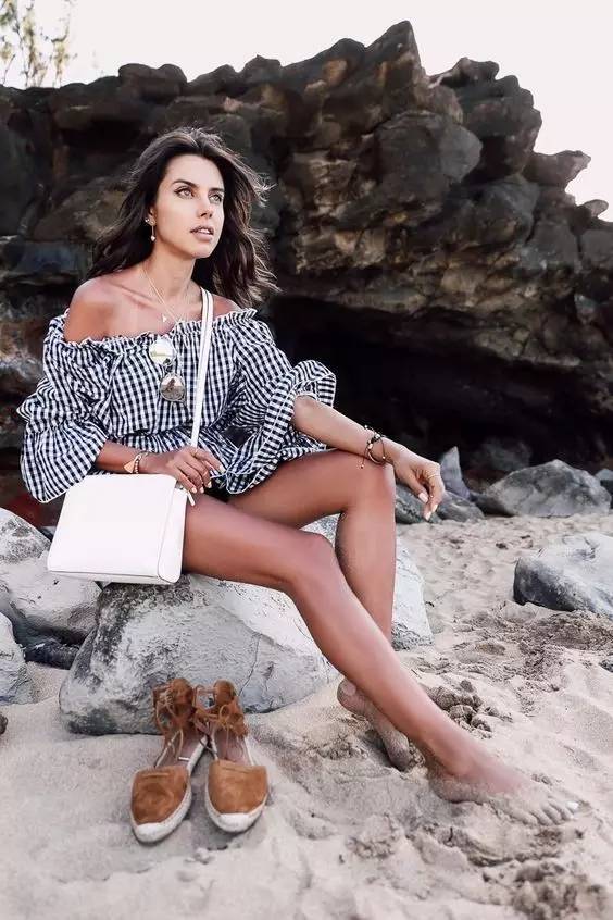 夏季仙女一字肩,一字肩夏季仙女