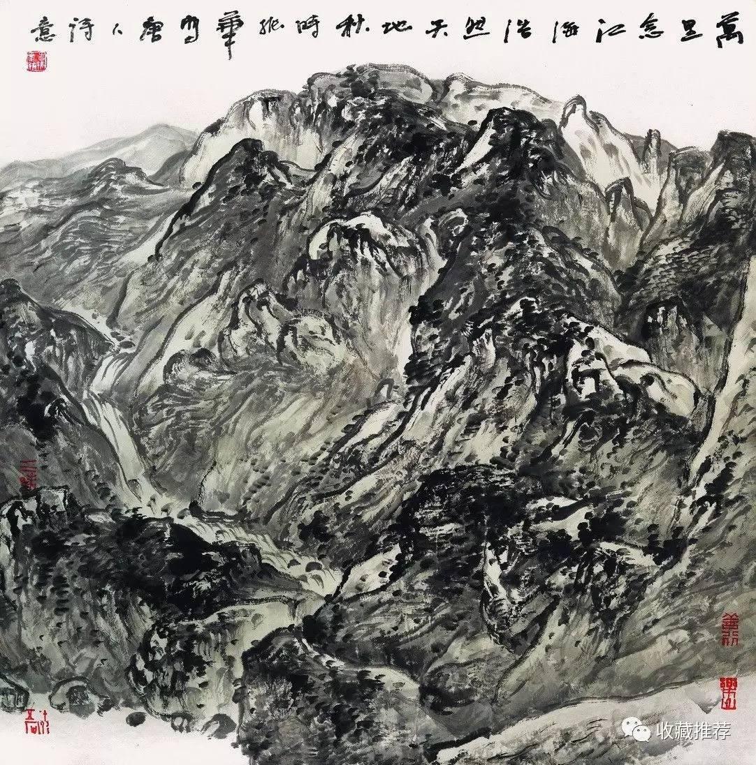 著名画家时振华与他的山水画