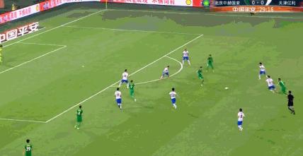 国安3-1泰达手术刀传球,半场重炮射门