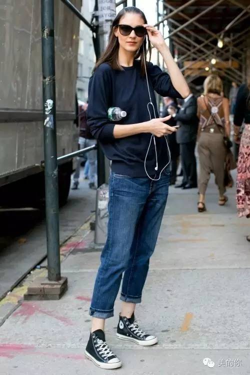 九分裤运动鞋初秋时髦舒适最佳cp,休闲九分裤配高帮运动鞋