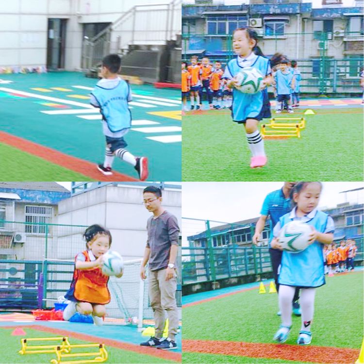 足球从幼儿抓起铜陵市人民幼儿园萌娃学足球兴趣高