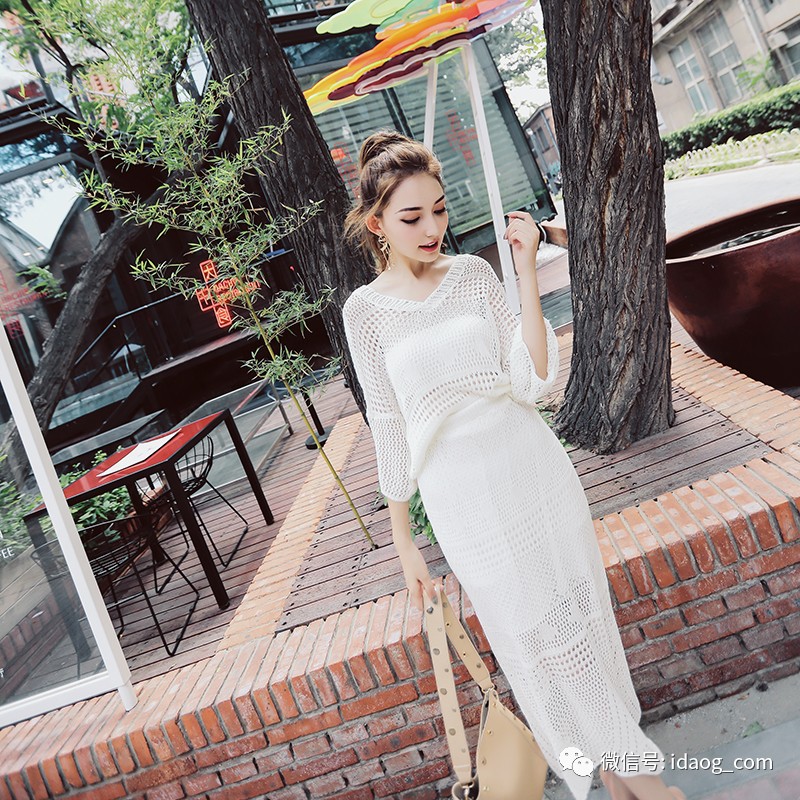 秋冬针织裙套装时髦,慵懒风针织套装裙