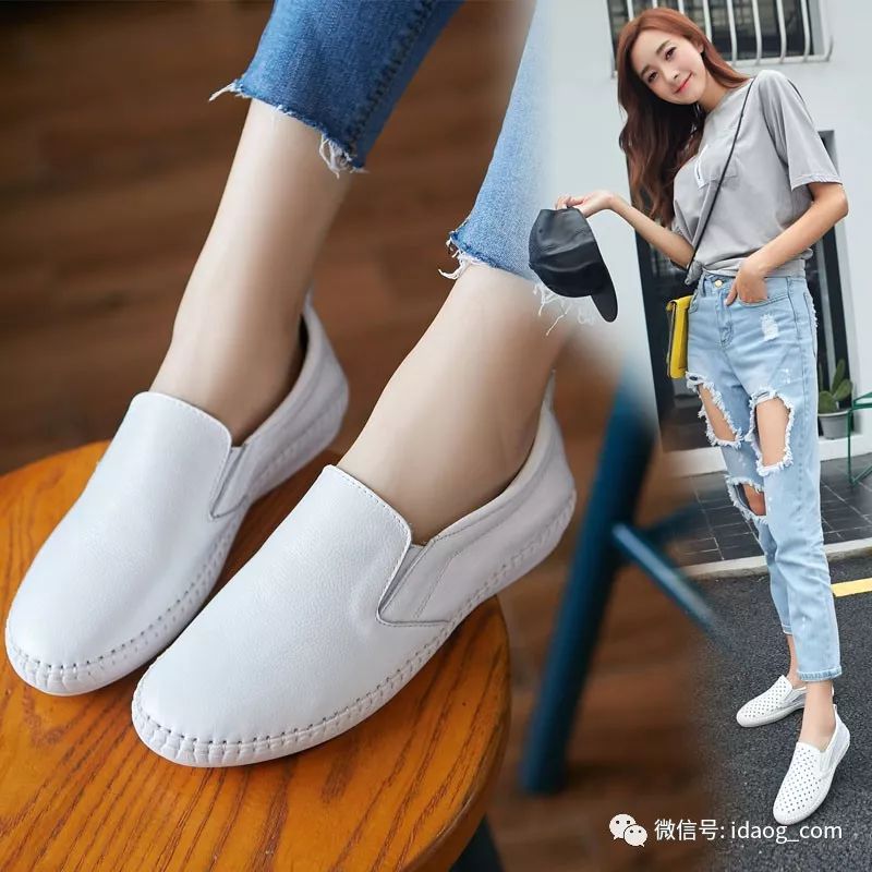 秋季一脚蹬真皮皮鞋,真皮秋季男士皮鞋