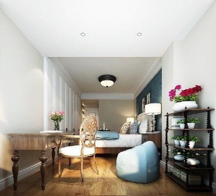 97平美式风格装修全屋效果图,小资混搭风美家