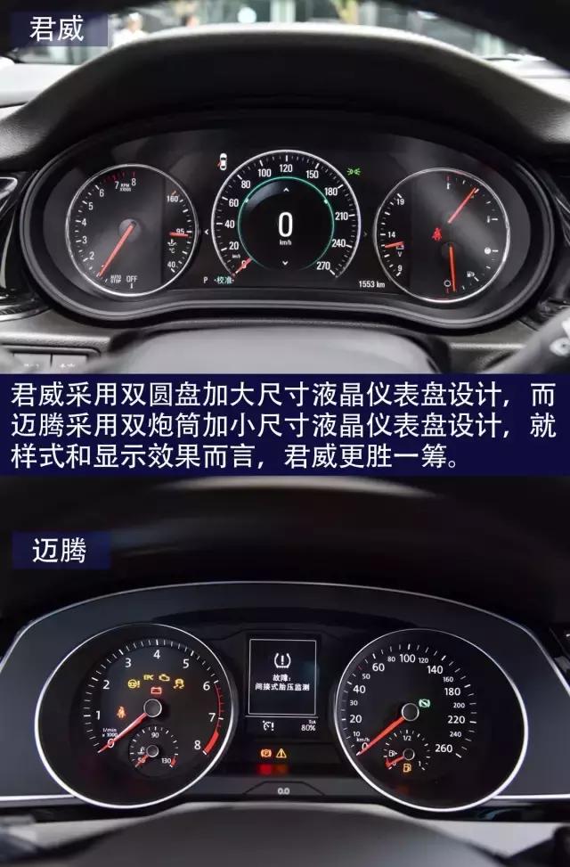 别克君威对比大众迈腾,全新君威和迈腾