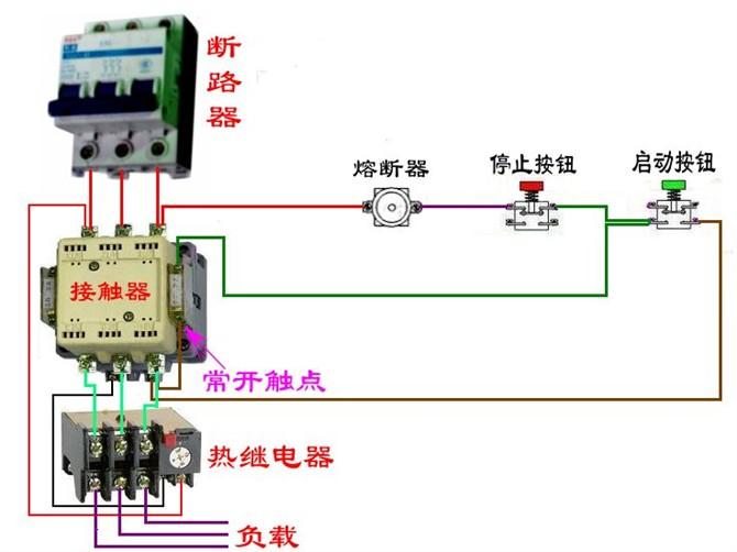 分励脱扣断路器与电表的接线图,断路器线圈与电表接线图
