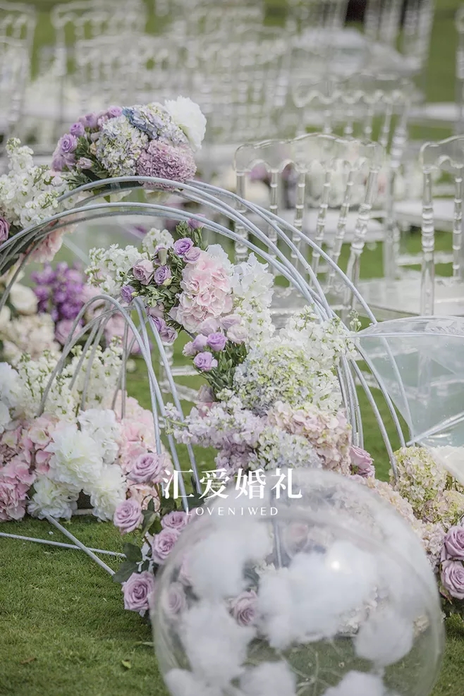 户外婚礼场景布置效果图,红色系婚礼户外布置场景