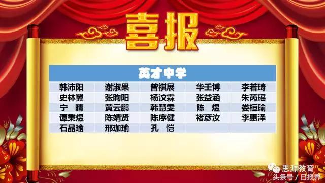 思源学校今年小升初试卷,喜报小升初