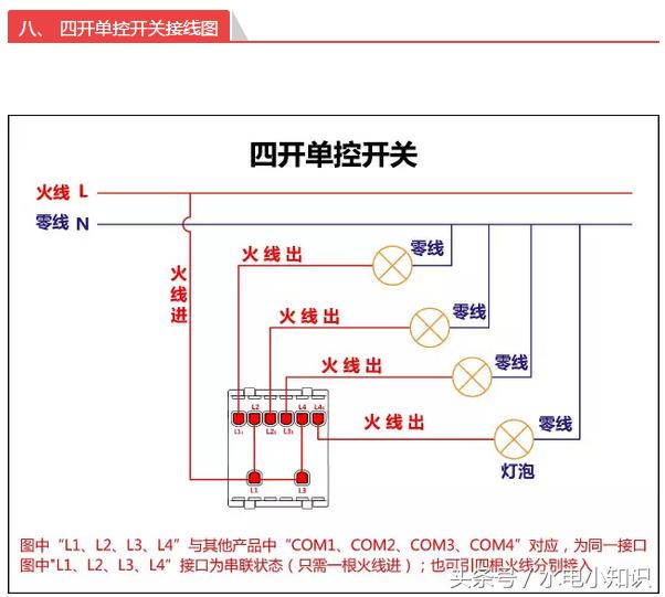 公牛三开双控开关接线图解视频,正泰三开双控三灯怎么接线实物图