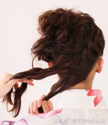 头发长了不要剪，简单做一款打毛花苞头，女神气质十足！