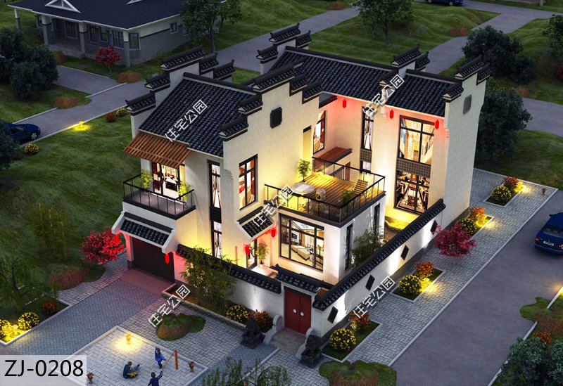 农村中式合院10-15万自建房,农村中式合院房子设计