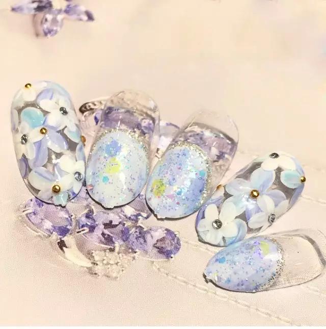 美甲推荐款式仙女,美甲推荐小花