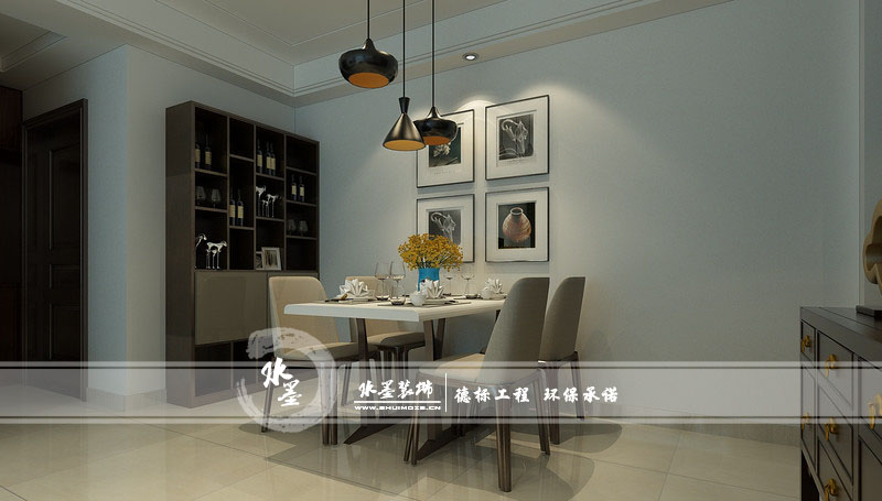 中央花园城装修效果图,芜湖新中式120平米装修风格