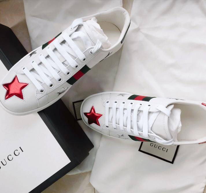 gucci经典小白鞋,gucci猫头鹰小白鞋