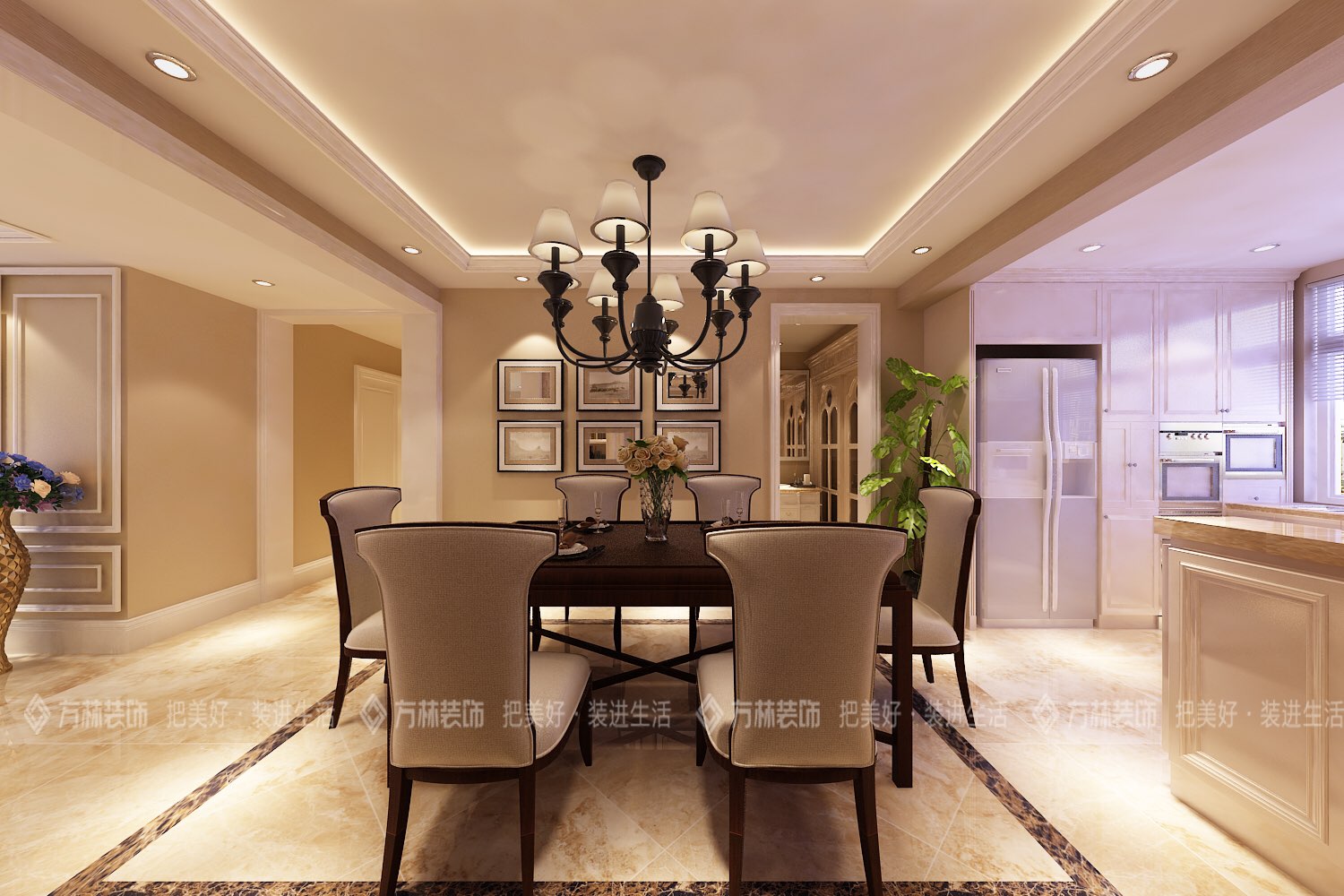 沈阳方林150平米轻奢装修图,沈阳方林风格装修效果图