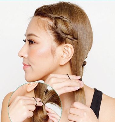 超有个性的几款韩式编发简单易学,半披直发编发教程