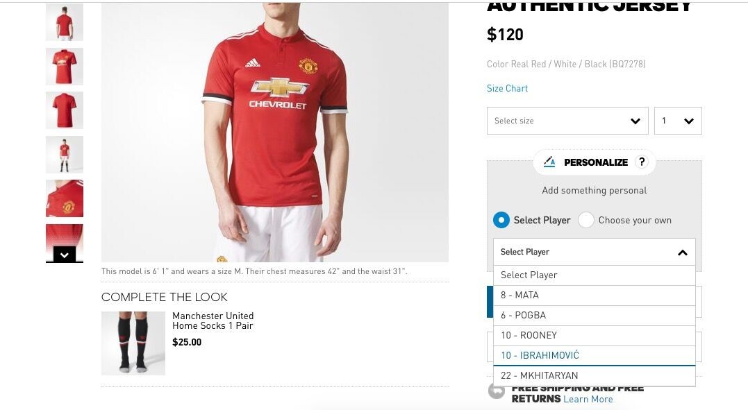 伊布球衣11-12赛季,阿迪达斯出售reebok