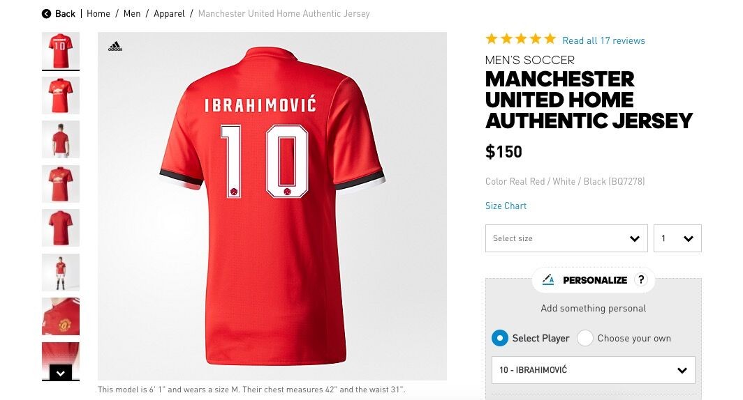 伊布球衣11-12赛季,阿迪达斯出售reebok