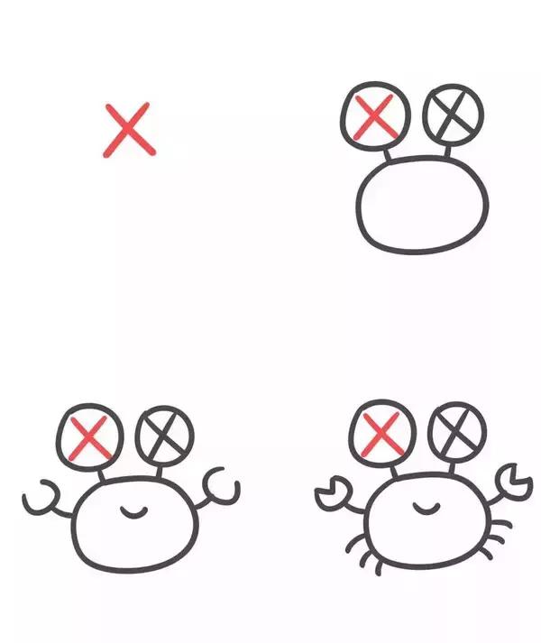 6-12岁儿童绘画简笔画小动物,26个英文字母小写简笔画