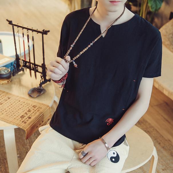 女士牛仔七分中裤哈伦萝卜裤,亚麻休闲民族风哈伦裤