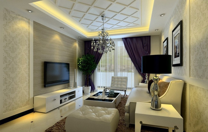 现代简约最省钱电视背景墙效果图,2022现代简约电视背景墙效果图