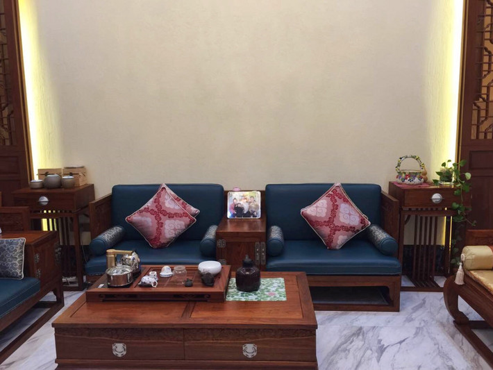 轻奢与古典红木混搭,红木中式轻奢风格全屋搭配