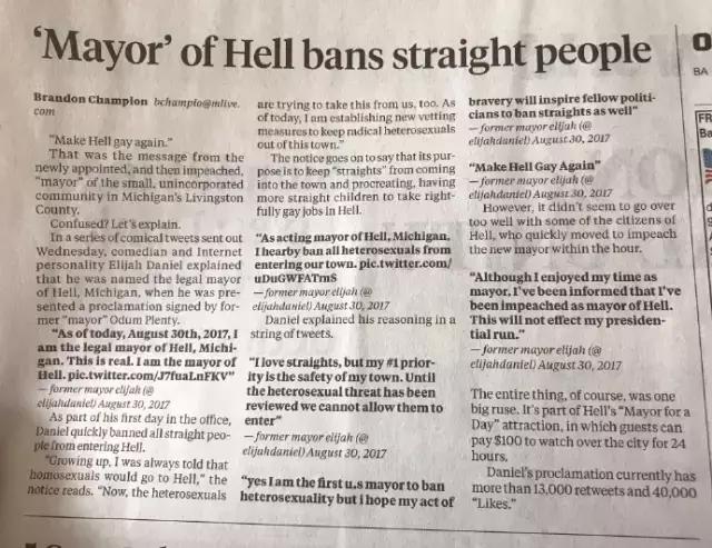 这位镇长下令禁止异性恋？陈奕迅谈女儿：爱男爱女都OK