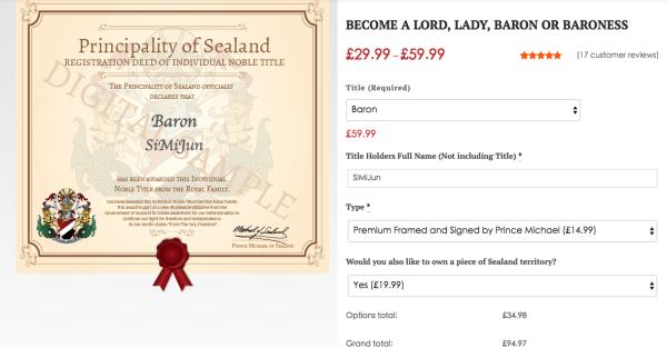 成为欧洲贵族，拥有“永生”爵位，只需要一袋猫粮的价格