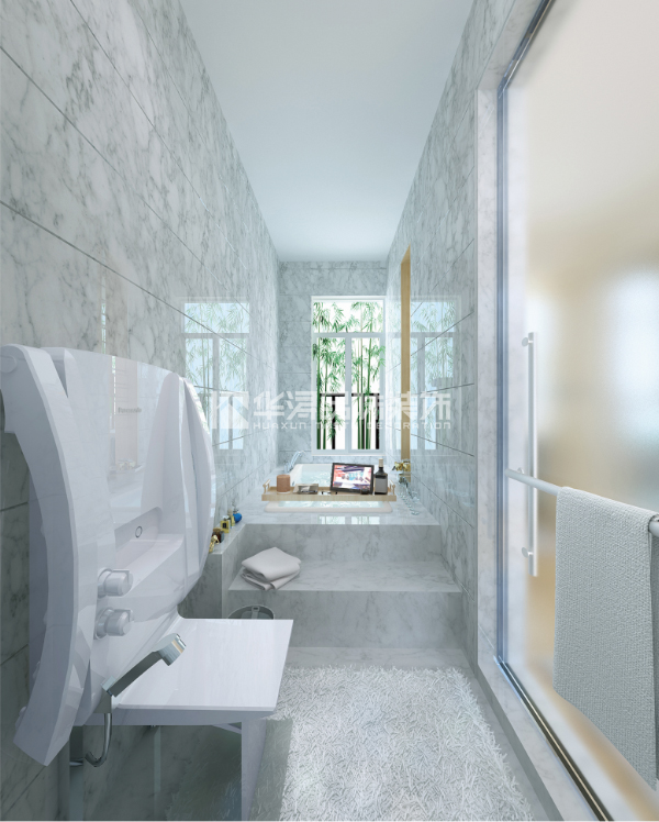 连廊天井南北通透,采光天井连通客厅