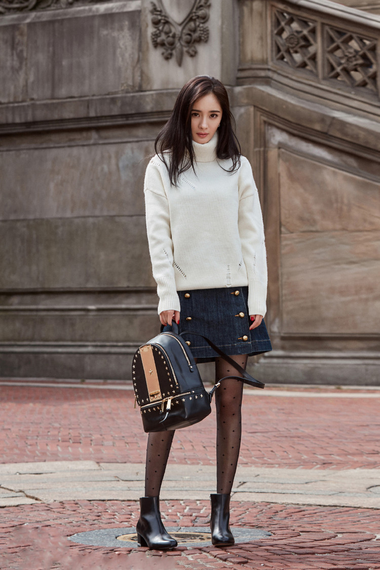 杨幂mk同款哪个颜色好看,深扒杨幂穿过的平价单品