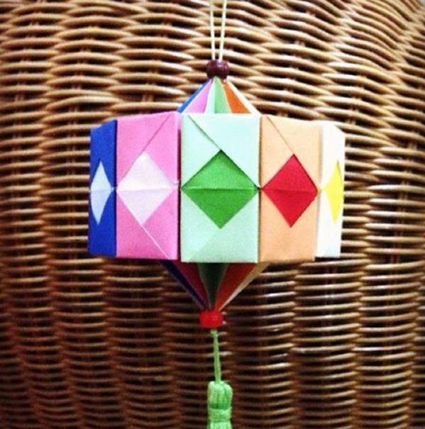 折纸樱花灯笼步骤图解,灯笼折纸方法大全图解