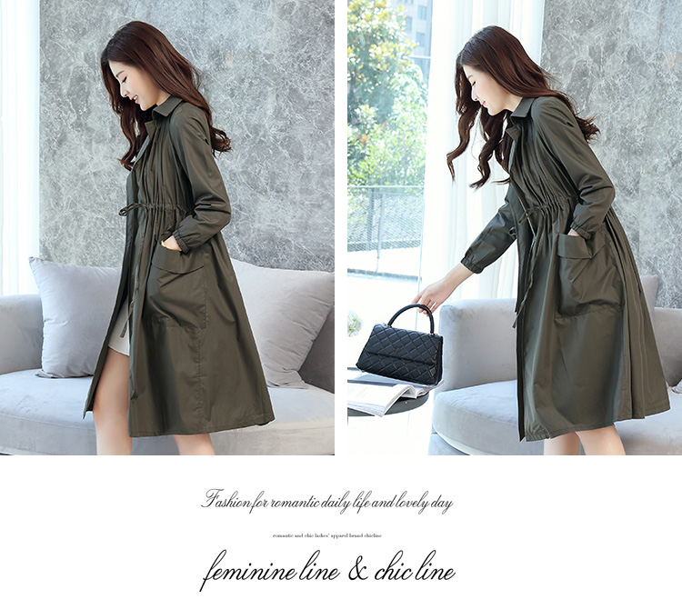 秋冬风衣女款中长款时尚款韩版,韩版风衣外套女中长款洋气大方