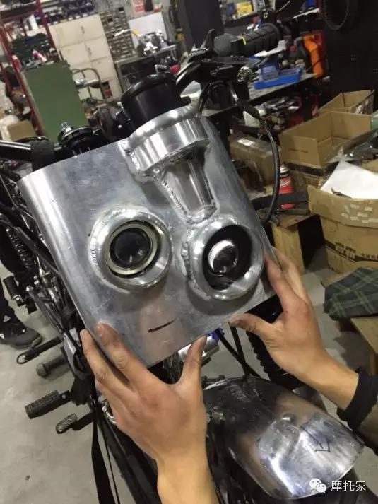 鑫源400复古摩托车改装案例,鑫源摩托复古改装