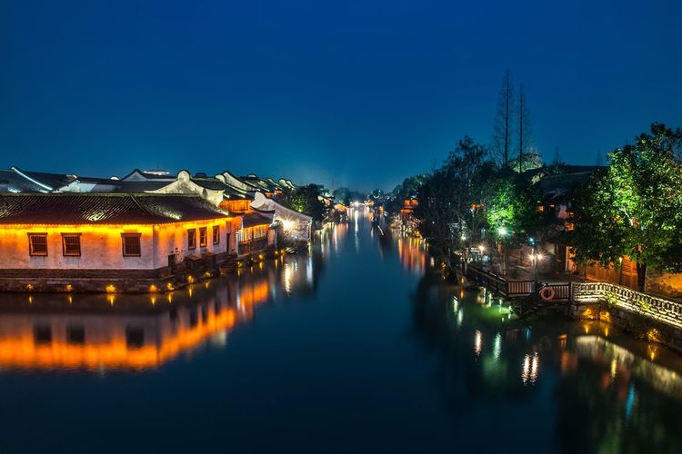 江南水乡乌镇诗情画意,江南水乡乌镇落日余晖